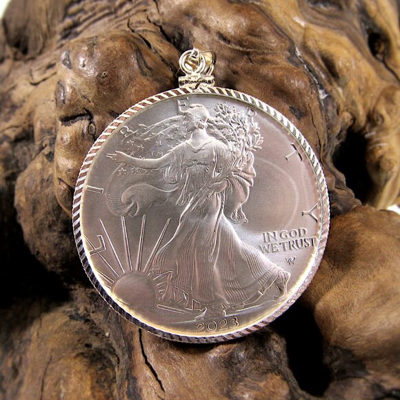 2023 BU American Silver Eagle Walking Liberty Bullion Coin Pendant - Picture 4 of 11